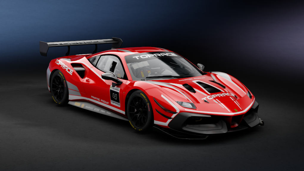 Ferrari 488 EVO Cup 2020 TPRS, skin 04_rosso_scuderia