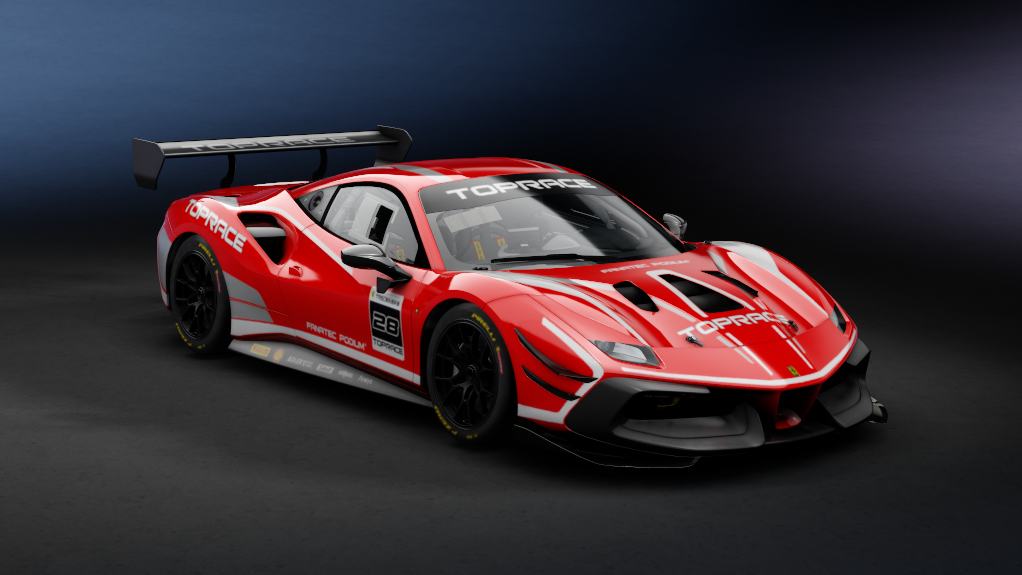 Ferrari 488 EVO Cup 2020 TPRS, skin 28_rosso_scuderia