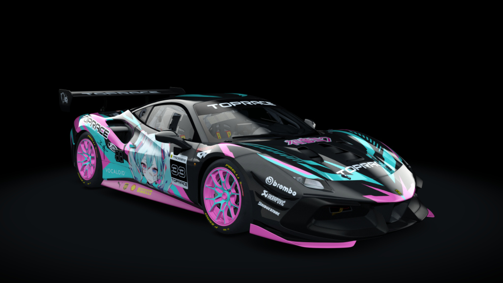 Ferrari 488 EVO CUP P2P 2020, skin 33_Hope_miku