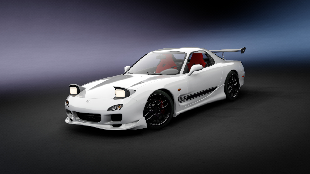 Mazda RX-7 Tuned LHD, skin 06_white_stripe_s2