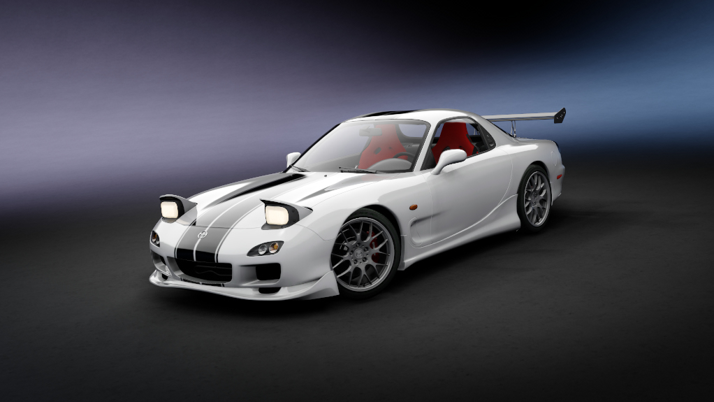 Mazda RX-7 Tuned LHD, skin 17_white_stripe_s1