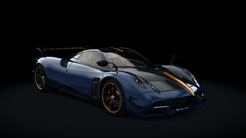 Pagani Huayra BC RACE, skin blue_carbon_orange