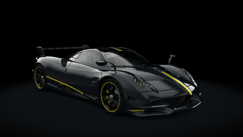 Pagani Huayra BC RACE, skin carbon_carbon_yellow