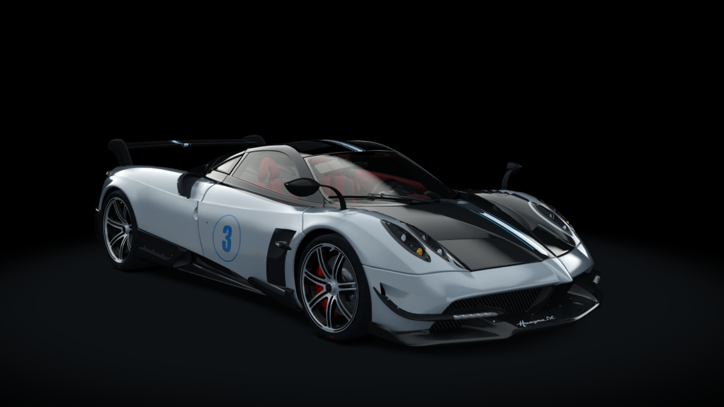 Pagani Huayra BC RACE, skin silver_carbon_white_3