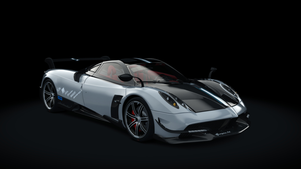 Pagani Huayra BC RACE, skin silver_carbon_white_b