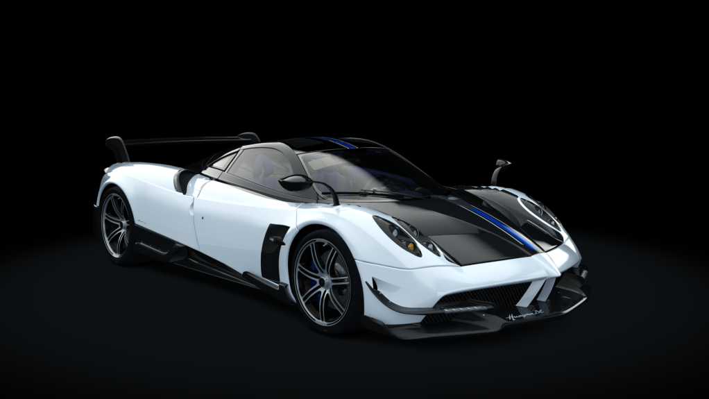 Pagani Huayra BC RACE, skin white_carbon_blue