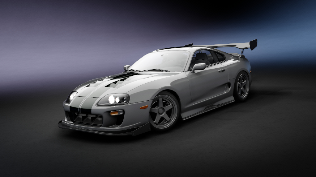 Toyota Supra MKIV Tuned LHD, skin 10_silver_stripe