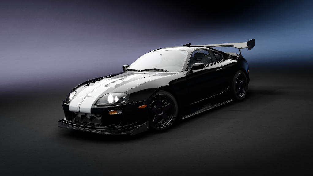 Toyota Supra MKIV Tuned LHD, skin 11_black_stripe