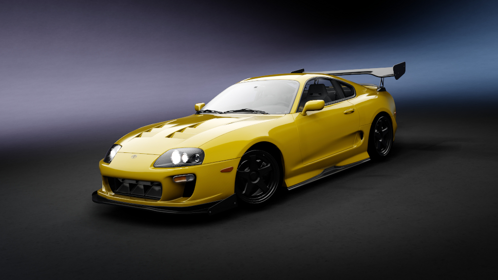 Toyota Supra MKIV Tuned LHD, skin lightning_yellow_carbon